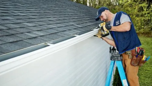 Gutter Cleaning & Installation process in action