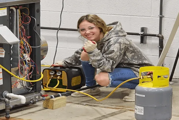 HVAC & Heating Air Conditioning process in action